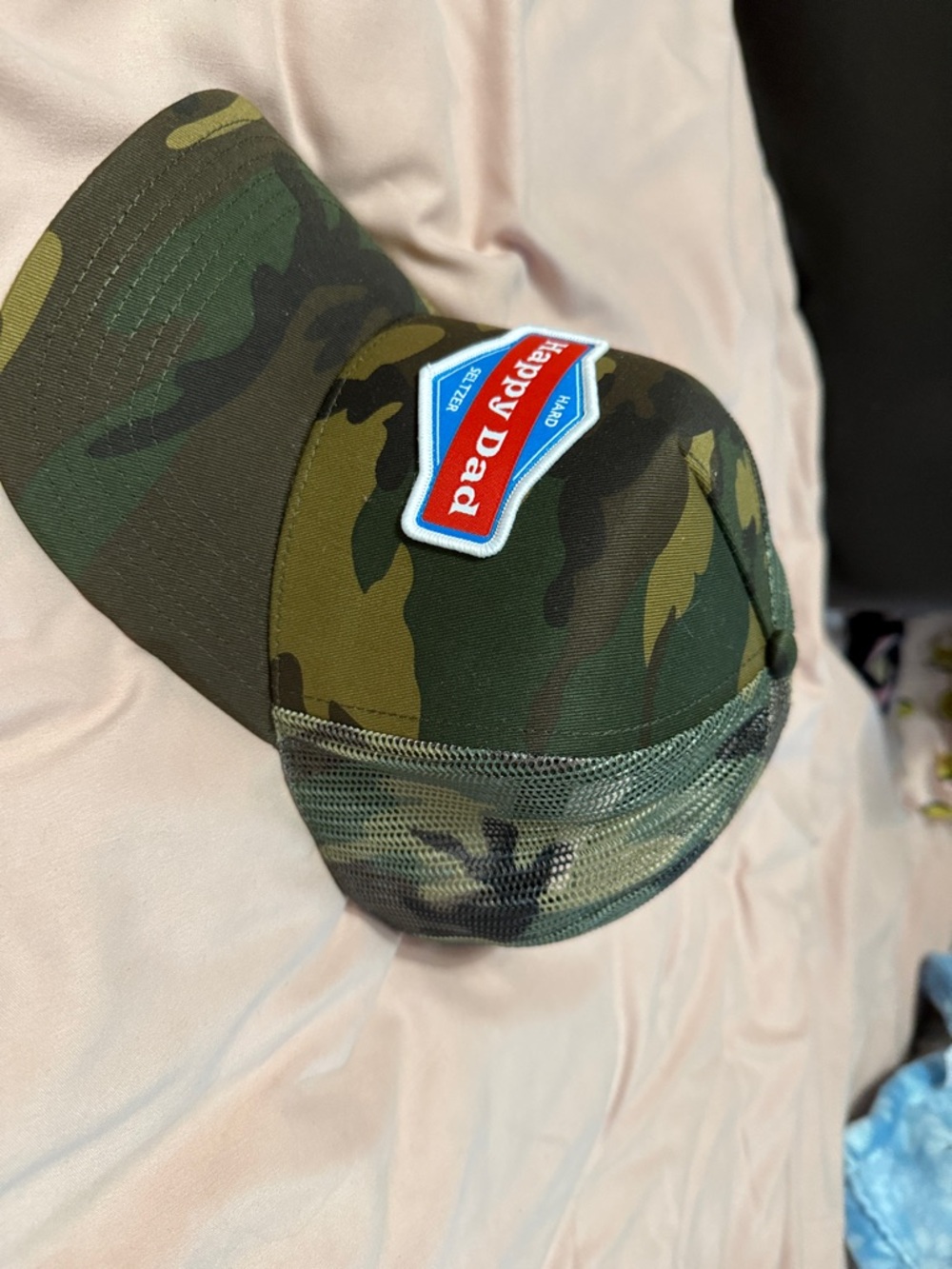 Happy Dad Camo Trucker Hat - Green Camo